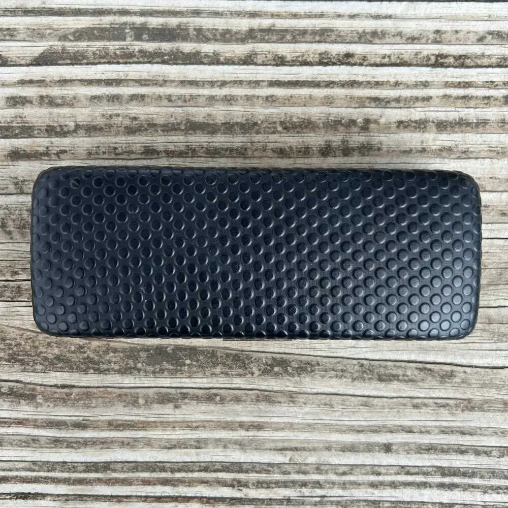 Helium Paris Black Textured Eyeglass Sunglasses Hard Shell Case Clamshell Spring